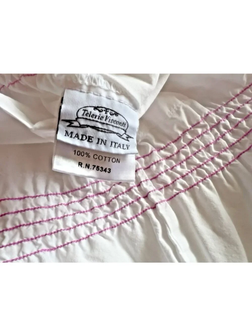 TELERIE VISCONTI Italian KING 3 Pc Sheet Set 100% Cotton Luxury Made In Italy